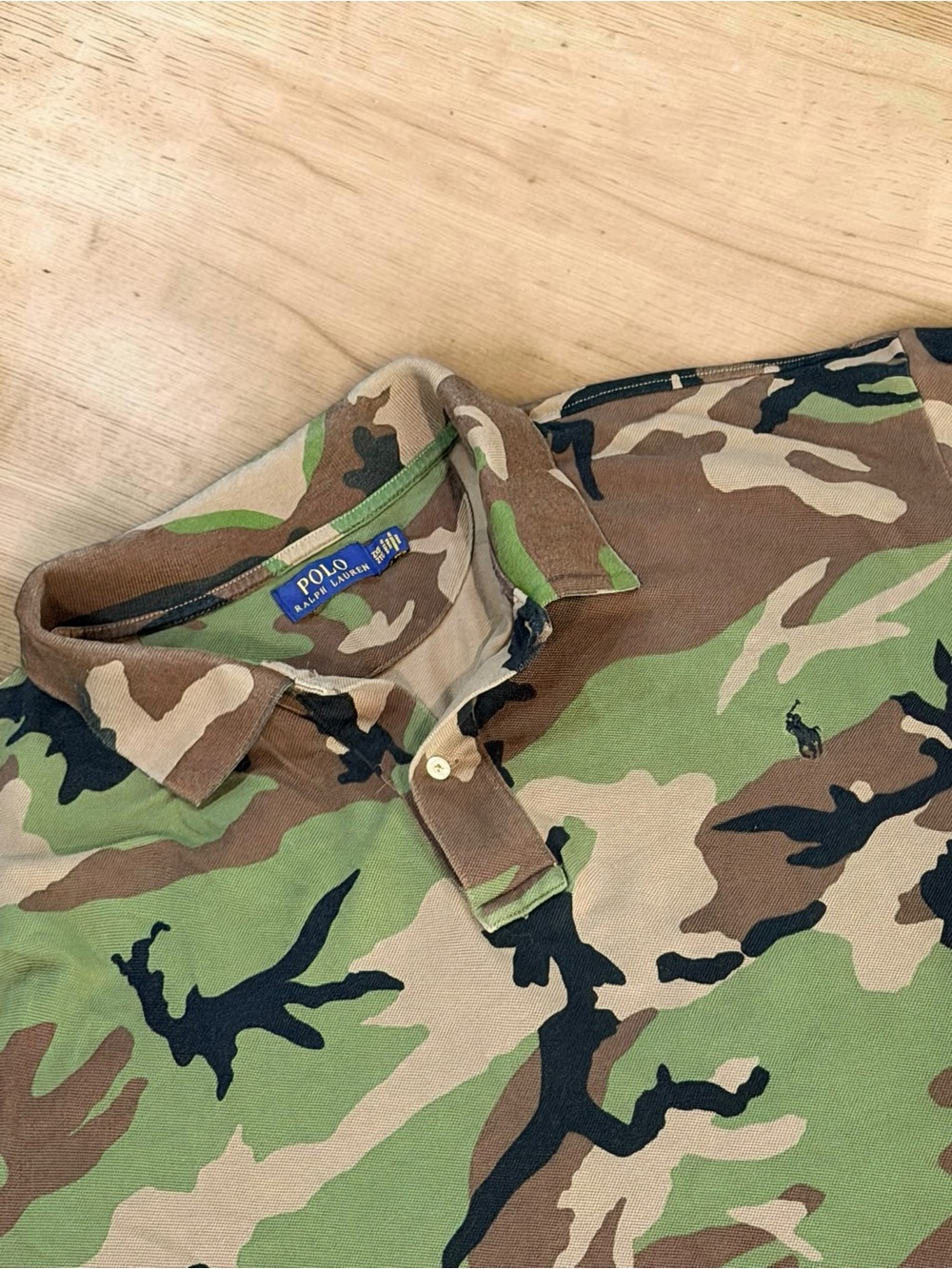 Polo Ralph Lauren Shirt Men's Multicolor Classic Fit Camo Mesh Polo Preppy 2XB